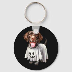 Funny Ghost German Shorthaired Pointer Dog Lover Keychain
