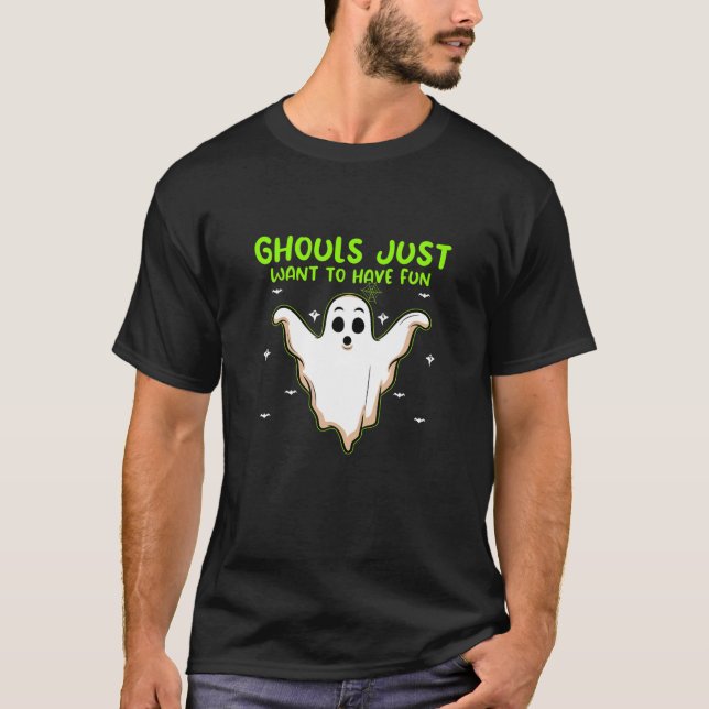Funny Ghost Halloween Party Costume Decorations T-Shirt (Front)