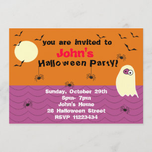 Funny Ghost Halloween Party Invitation