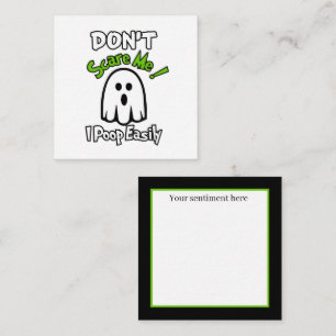 funny ghost Halloween poop easy add sentiment Card
