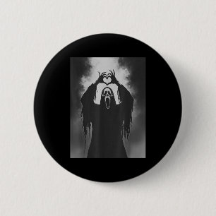 Funny Ghost Hand Heart Sign Soky Costume Halloween 2 Inch Round Button