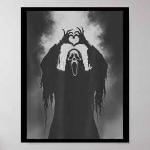 Funny Ghost Hand Heart Sign Spooky Costume Hallowe