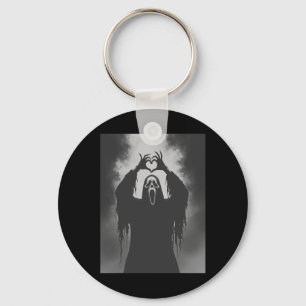 Funny Ghost Hand Heart Sign Spooky Costume Hallowe Keychain