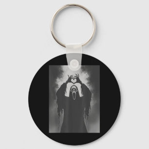 Funny Ghost Hand Heart Sign Spooky Costume Hallowe Keychain