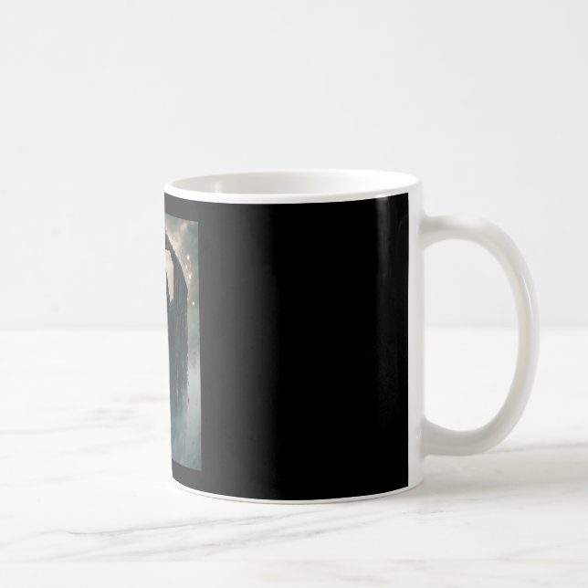 Funny ghost heart hands scary horror poster coffee mug (Right)