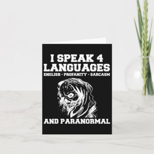 Funny Ghost Hunting Shirt Sarcastic Paranormal Gho Card