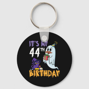 Funny Ghost It's My 44th Birthday Halloween Party Keychain
