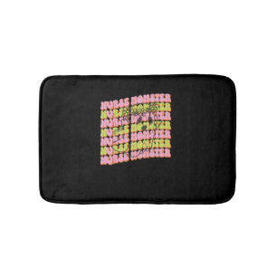 Funny Ghost Nurse Momster For Scary mom Halloween. Bath Mat