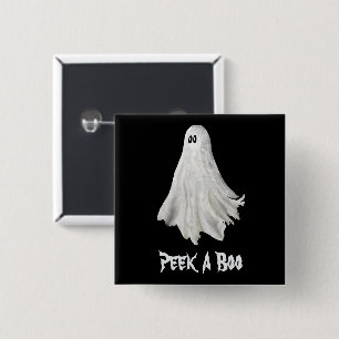Funny Ghost Of Halloween Past Drawing 2 Inch Square Button