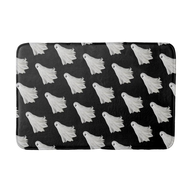 Funny Ghost Of Halloween Past Drawing Bath Mat (Front)