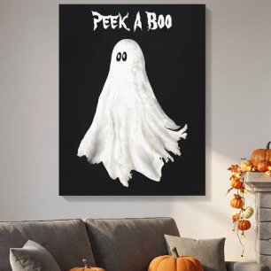 Funny Ghost Of Halloween Past Drawing Canvas Print