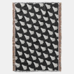 Funny Ghost Of Halloween Past Drawing Throw Blanket