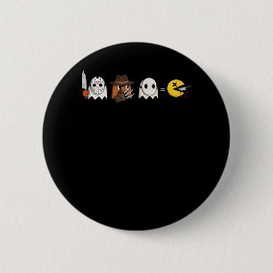 Funny ghost parody of Halloween gamers 2 Inch Round Button