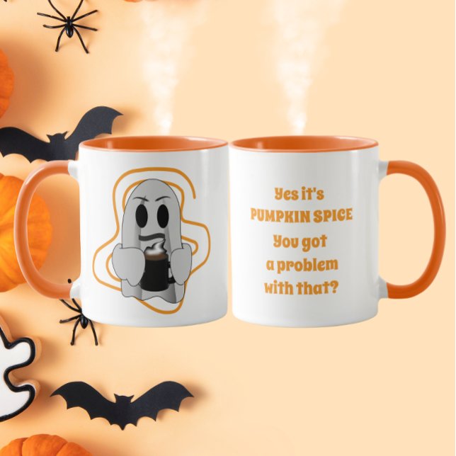 Funny Ghost Pumpkin Spice Latte Mug (Creator Uploaded)