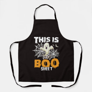 Funny Ghost Pun This Is Boo Sheet Apron