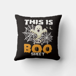 Funny Ghost Pun This Is Boo Sheet Throw Pillow