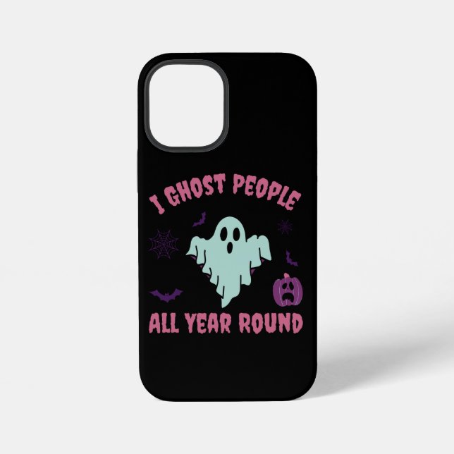 Funny Ghost Quote Halloween iPhone Case (Back)