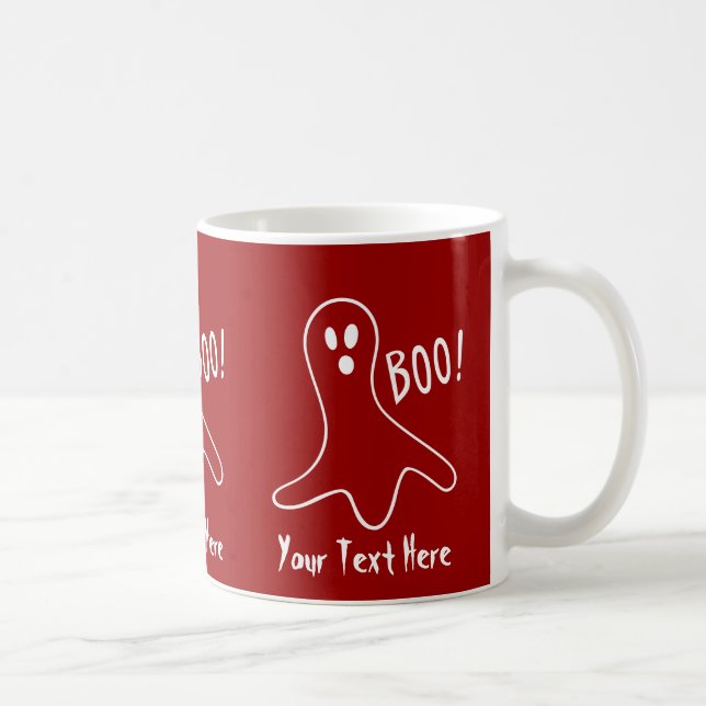 funny ghost shouting boo halloween spooks coffee mug (Right)