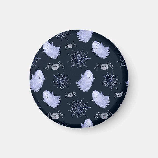 Funny Ghost Spider Halloween Pattern. Magnet (Front)