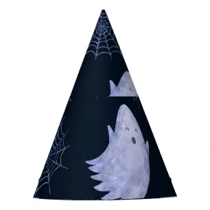 Funny Ghost Spider Halloween Pattern. Party Hat