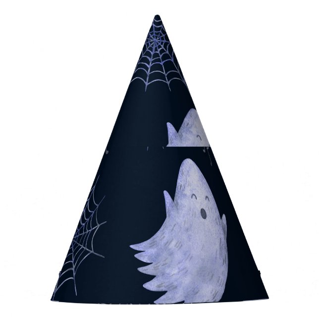 Funny Ghost Spider Halloween Pattern. Party Hat (Front)