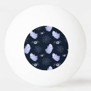 Funny Ghost Spider Halloween Pattern. Ping Pong Ball