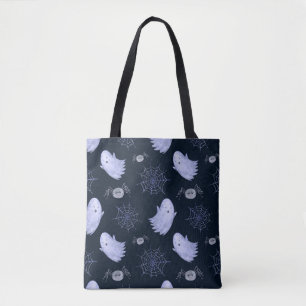 Funny Ghost Spider Halloween Pattern. Tote Bag