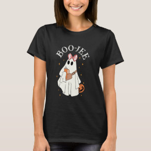 Funny Ghost Spooky Season Boujee Boo-jee Happy Hal T-Shirt