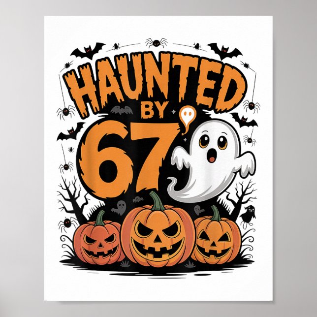 Funny Ghost T Pumpkin Halloween - Haunted  Poster (Front)