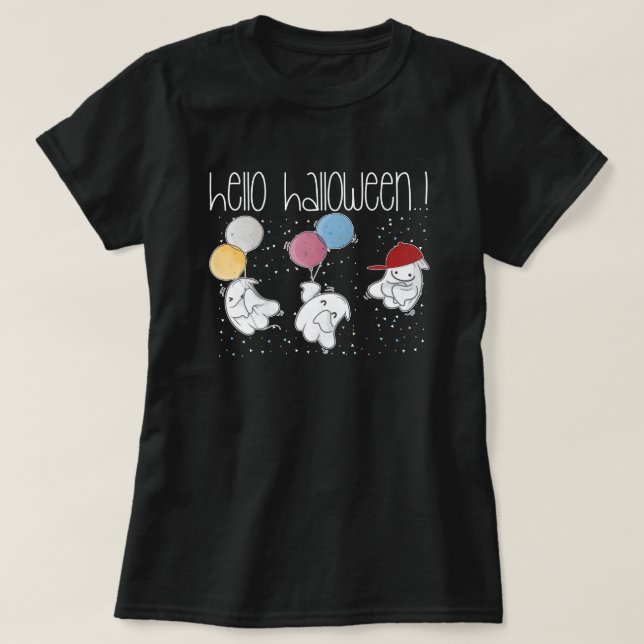 Funny Ghost Tees, Halloween Shirts, Halloween Gift T-Shirt (Design Front)
