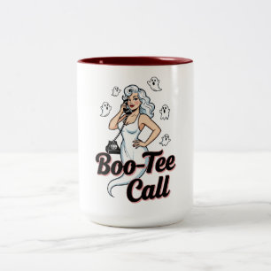 Funny Ghost Themed Two-Tone Coffee Mug