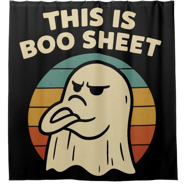 Funny Ghost "This Is Boo Sheet" Retro Halloween (Front)