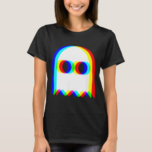 Funny Ghost Trippy Vaporwave Halloween Techno Rave T-Shirt