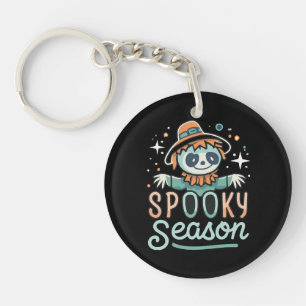 funny ghost with hats, spooky season keychain