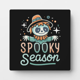 funny ghost with hats, spooky season plaque