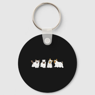 Funny Ghost Yorkshire Terrier Yorkie Dog Lover Hal Keychain