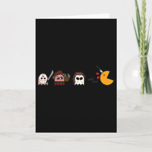 Funny Ghosts Parody Halloween Gamer 80's Horror Mo Card