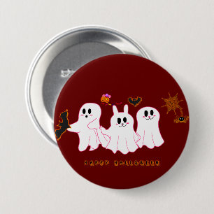Funny Ghosts Posing For A Picture Button