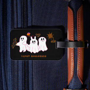 Funny Ghosts Posing For A Picture   Luggage Tag