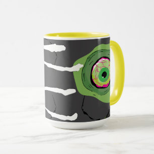 Funny Ghoulish Scary Zombie Scratched Mug