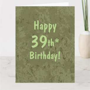Funny Giant 39th Birthday Card Template Customize