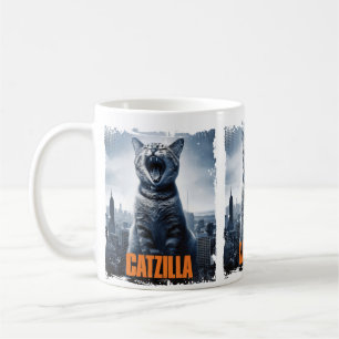 Funny Giant Cat Monster Feline Humour Cat Lovers Coffee Mug