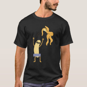 Funny Giant Long Yellow Banana Wearing Summer Sung T-Shirt