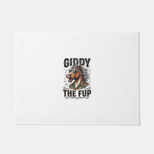 Funny Giddy The Fup Horse Vintage Engraving Shirt_ Doormat