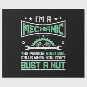 Funny Gift 4 Mechanics Adult Humour Gift Wrapping Paper
