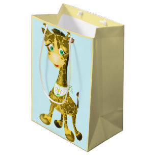 Funny Gift Bag Happy Baby Giraffe - Customizable