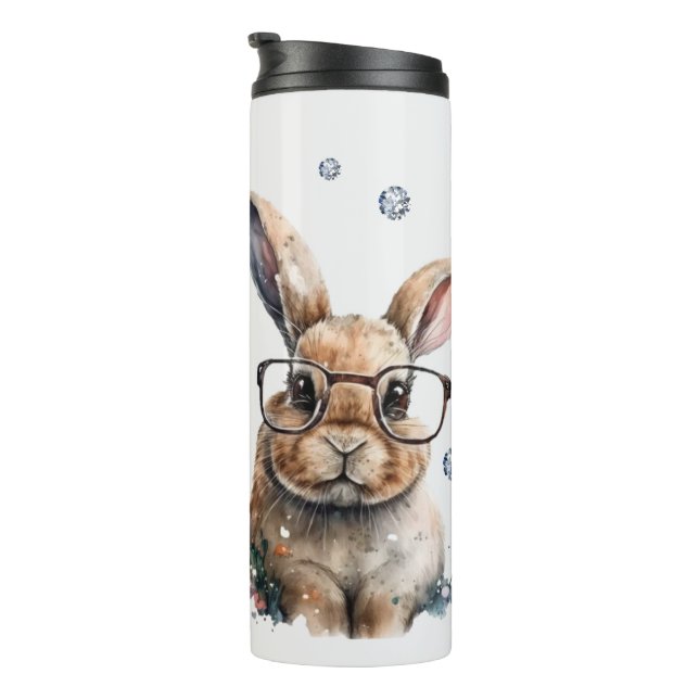 Funny Gift , Bunnie ,Coffee ,Friend Gift Thermal Tumbler (Rotated Right)
