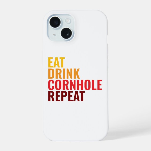 Funny Gift Cornhole Lover Colour Gradient iPhone 15 Case (Back)