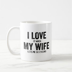Funny Gift Cyclist Love My Wife Cycling Bike Cycle Coffee Mug