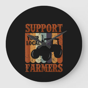 Funny Gift Farmer Chicken Farm Goat Farming Gift Large Clock